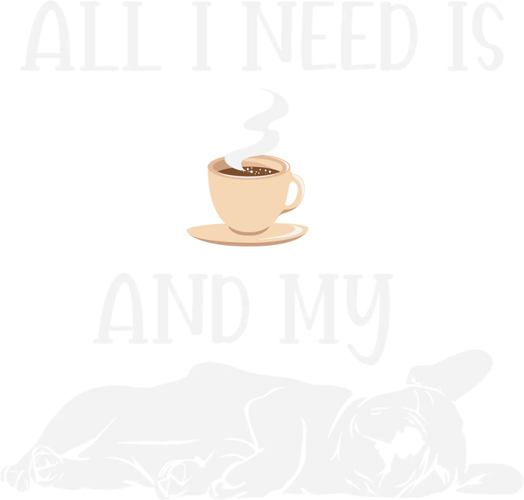 Coffee & Dog DTF Transfer Ready to Press