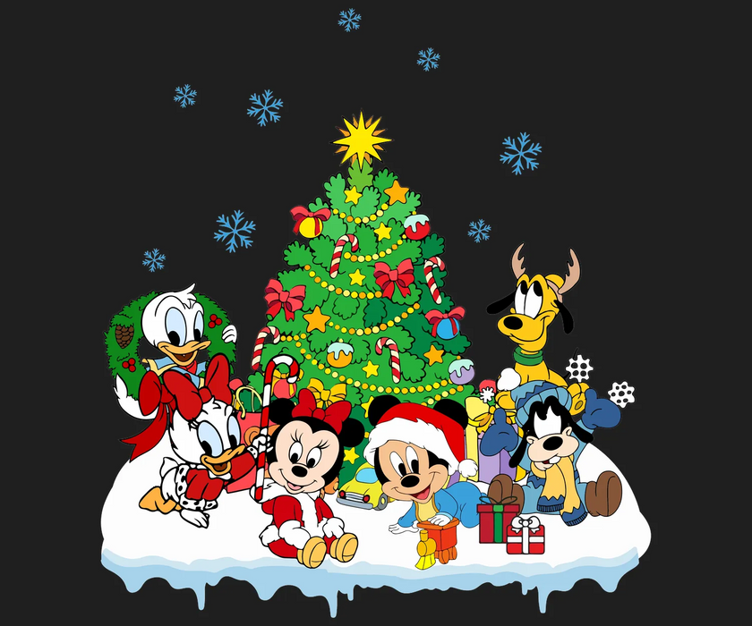 Christmas Cartoon DTF Transfer Ready to Press