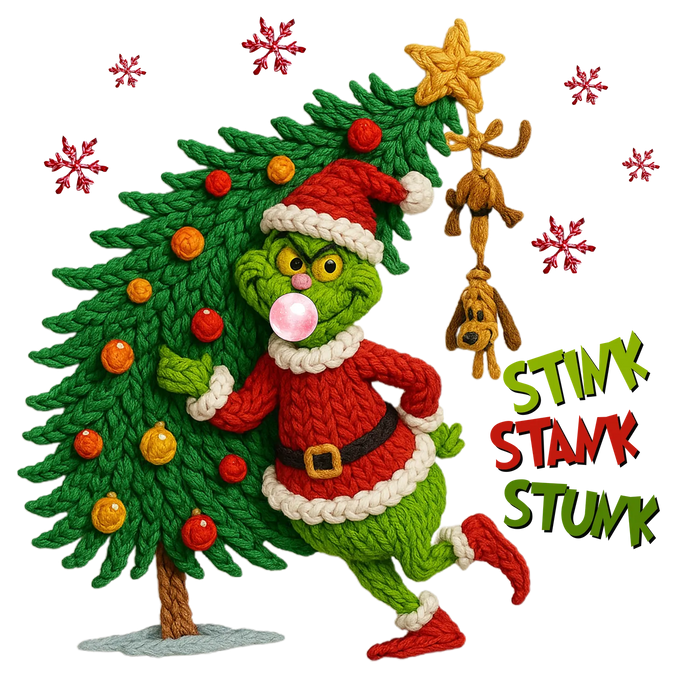 Christmas Grinch DTF Transfer Ready to Press