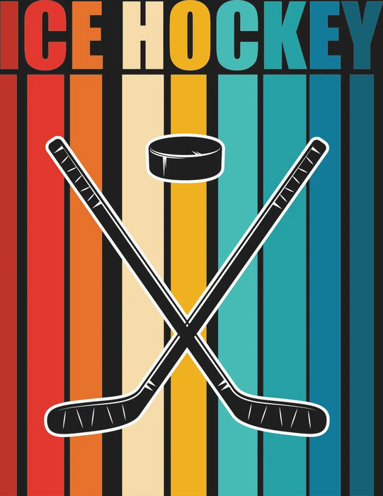 Ice Hockey DTF Transfer Ready to Press