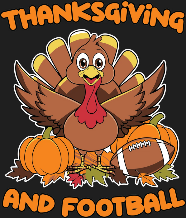 Thanksgiving Football DTF Transfer Ready to Press