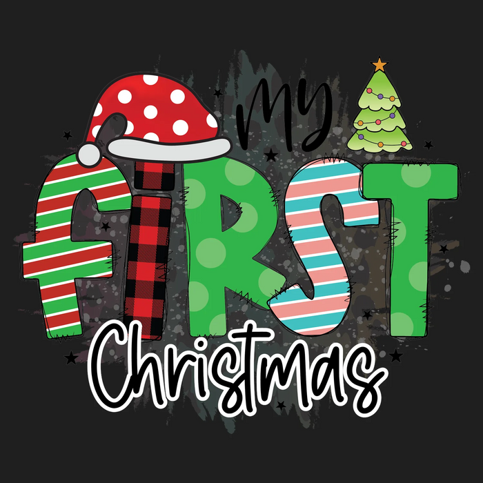 Christmas Baby First DTF Transfer Ready to Press