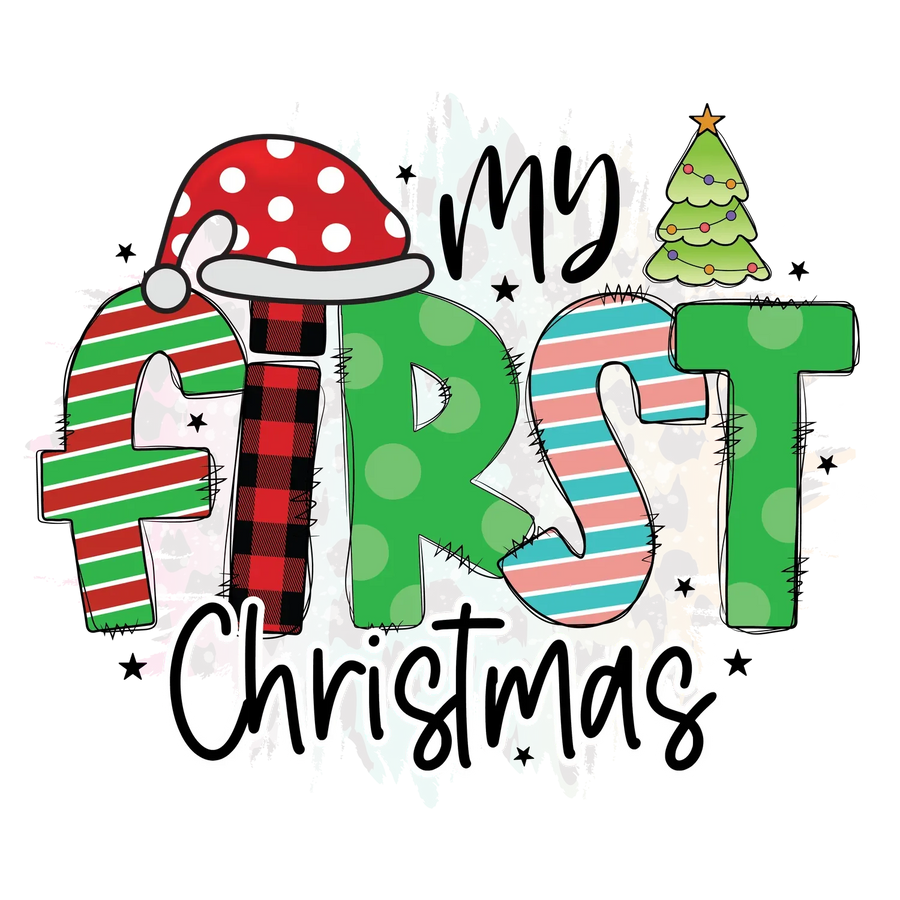 Christmas Baby First DTF Transfer Ready to Press
