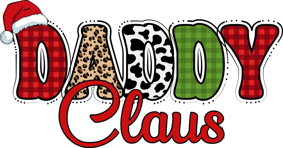 Holiday Daddy Claus DTF Transfer Ready to Press
