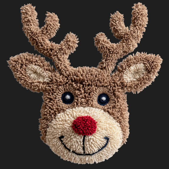 Reindeer Face DTF Transfer Ready to Press
