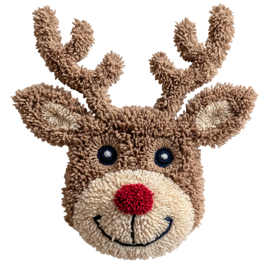 Reindeer Face DTF Transfer Ready to Press