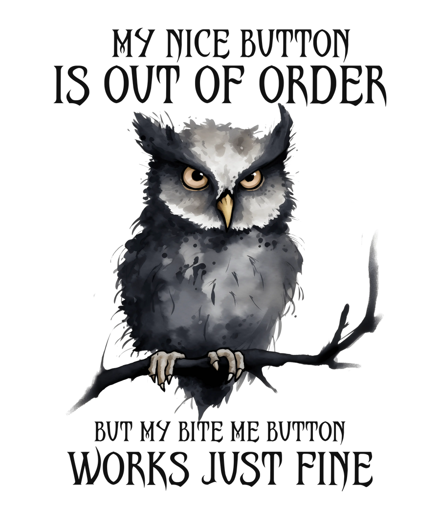 Cool Owl Design - DTF Ready To Press