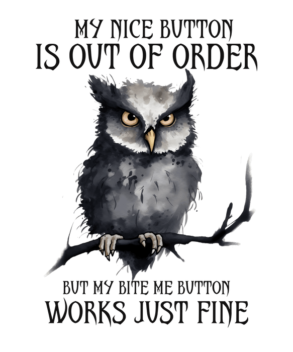 Cool Owl Design - DTF Ready To Press