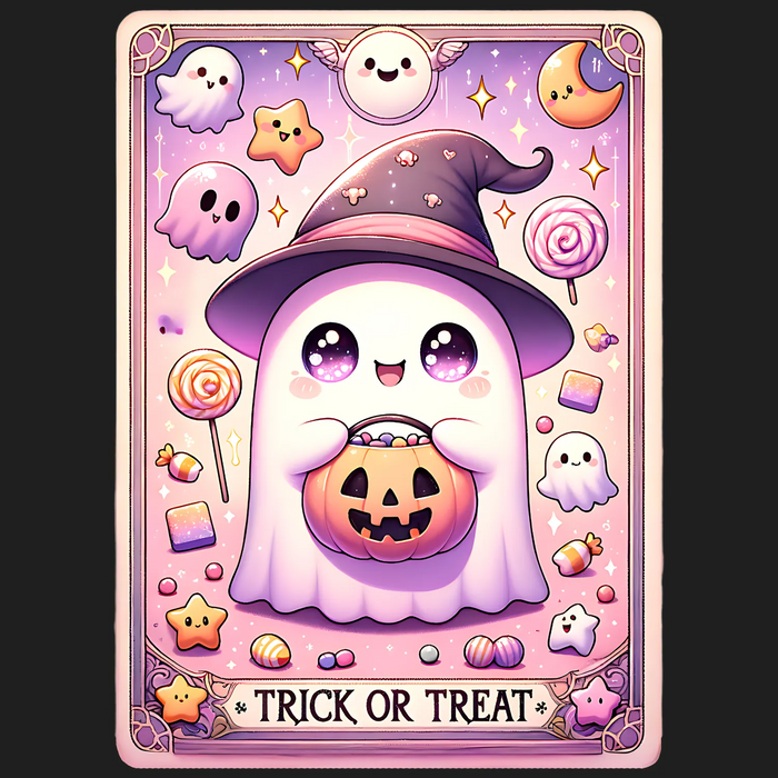 Halloween Ghost Trick or Treat DTF Transfer Ready to Press