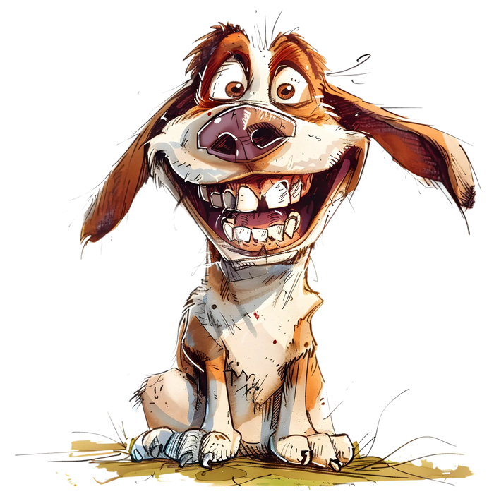 Goofy Puppy Happy Dog DTF Transfer Ready to Press