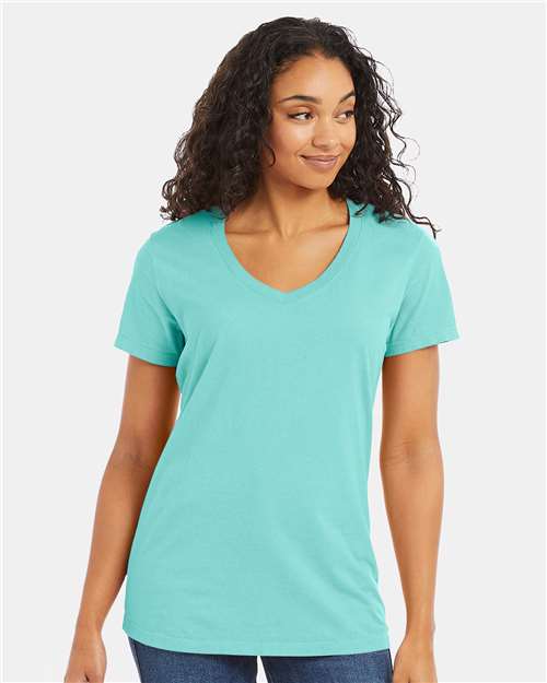 Garment-Dyed Women's V-Neck T-Shirt