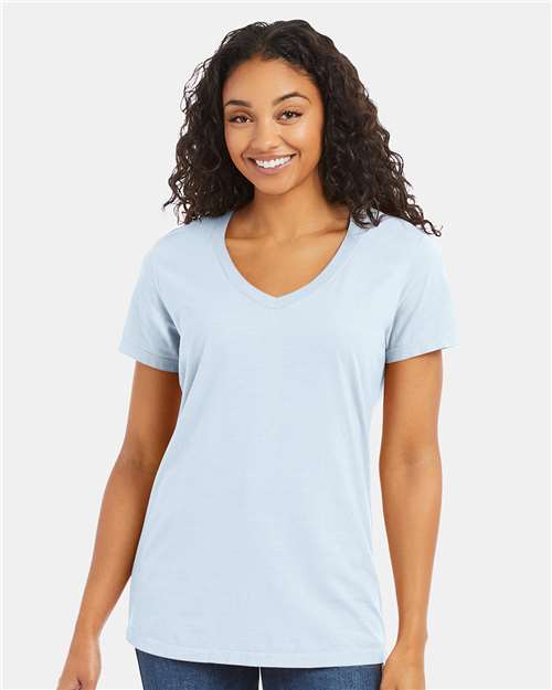 Garment-Dyed Women's V-Neck T-Shirt