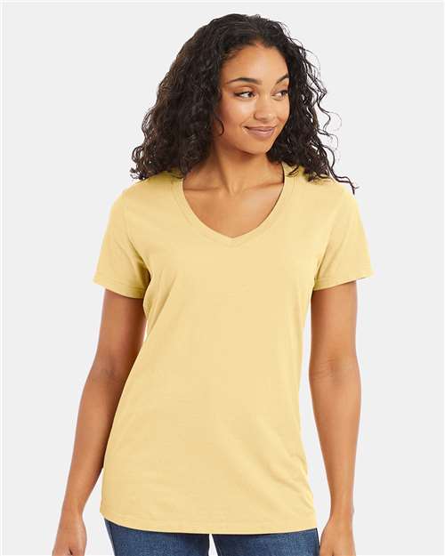 Garment-Dyed Women's V-Neck T-Shirt