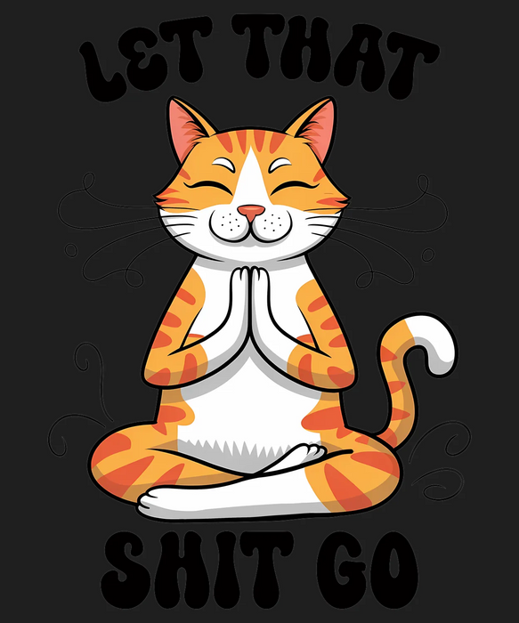 Zen Cat DTF Transfer Ready to Press