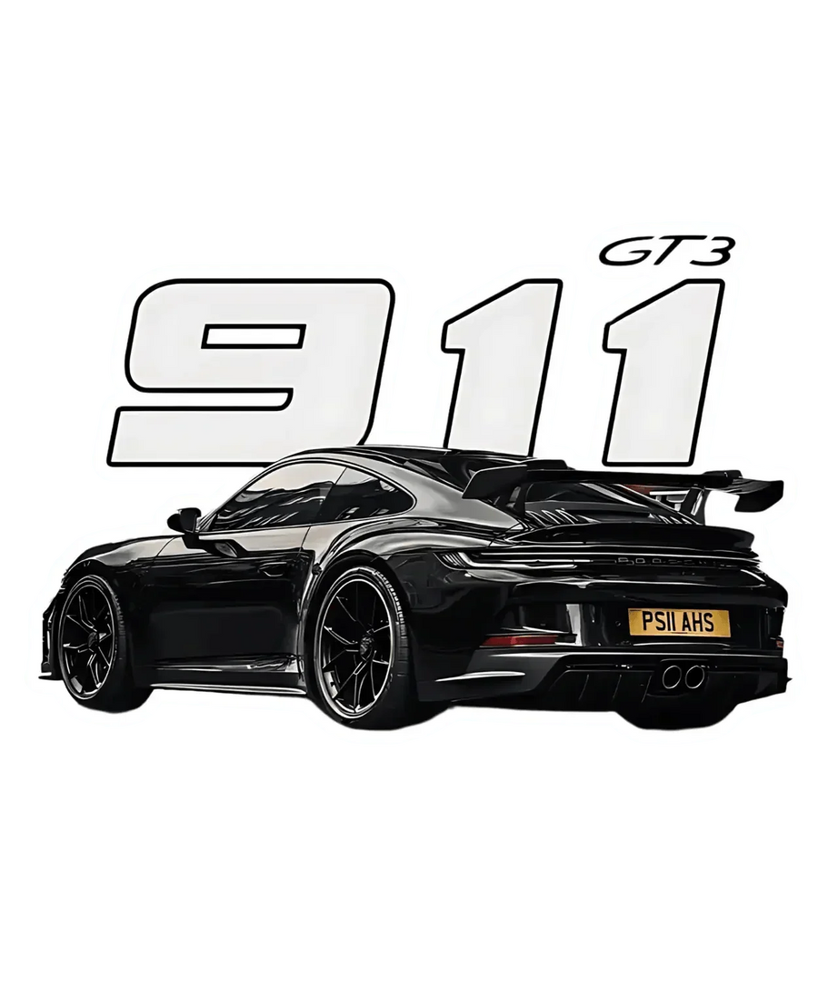 911 GT3 Sports Car - DTF Ready to Press