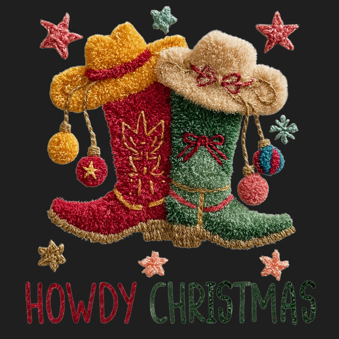 Cowboy Christmas DTF Transfer Ready to Press