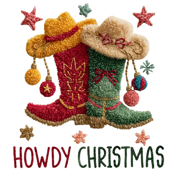 Cowboy Christmas DTF Transfer Ready to Press