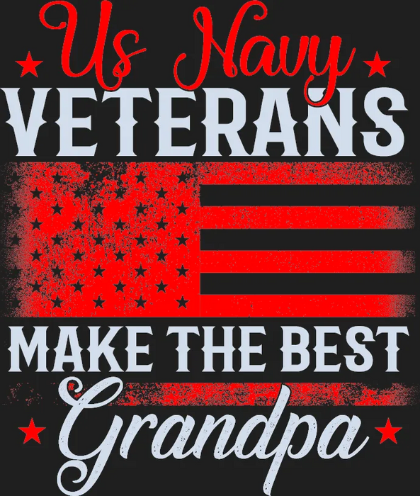 US Navy Veterans Best Grandpa DTF Transfer