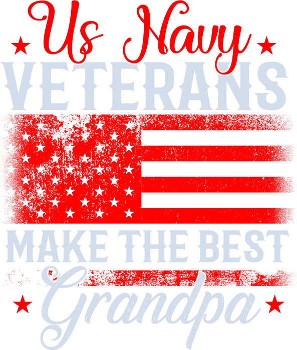 US Navy Veterans Best Grandpa DTF Transfer
