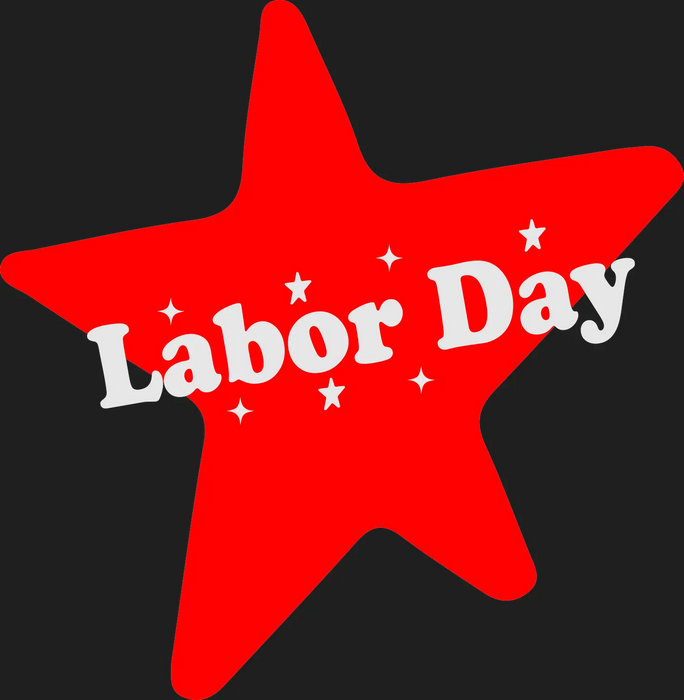 Labor Day Star Apparel Heat Transfer