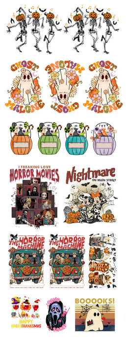 Halloween Themed   22"x60" Premade  DTF Gang Sheet  | Design 1