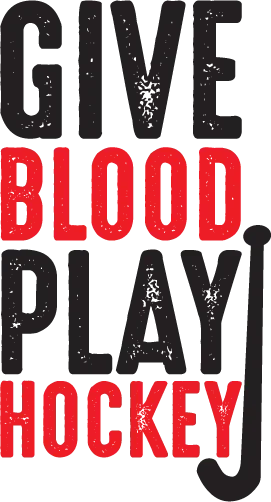 Hockey DTF Transfer Ready to Press 'Give Blood Play Hockey'