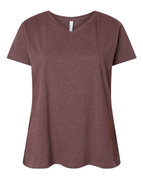 Curvy Collection Women's Fine Jersey V-Neck Tee