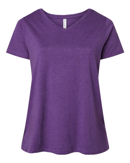 Curvy Collection Women's Fine Jersey V-Neck Tee