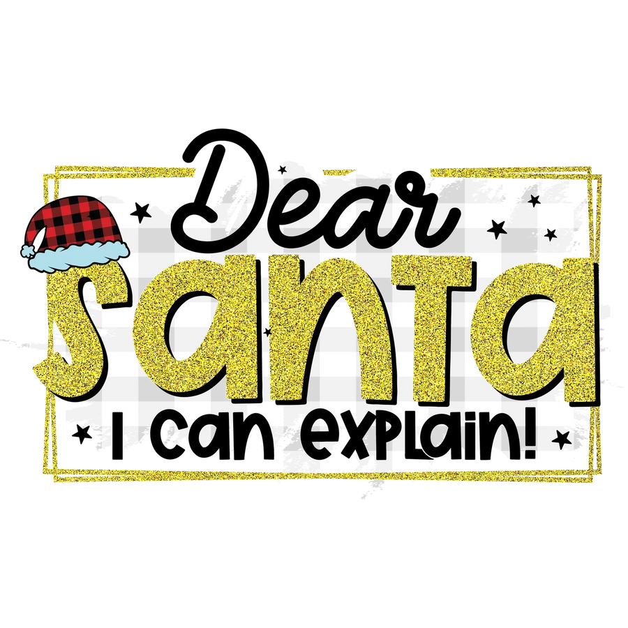 Santa Holiday DTF Transfer Ready to Press