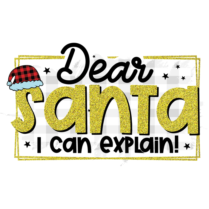 Santa Holiday DTF Transfer Ready to Press