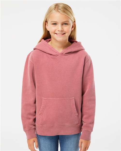 Youth Midweight Pigment-Dyed Hooded Sweatshirt