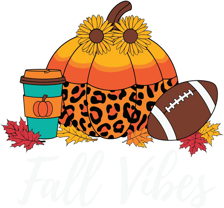 Fall Vibes Pumpkin DTF Transfer Ready to Press