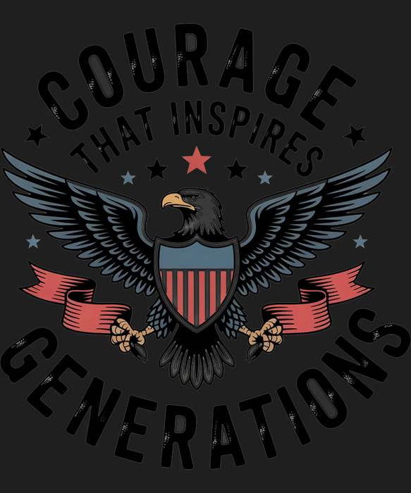 Eagle Courage DTF Transfer Ready to Press