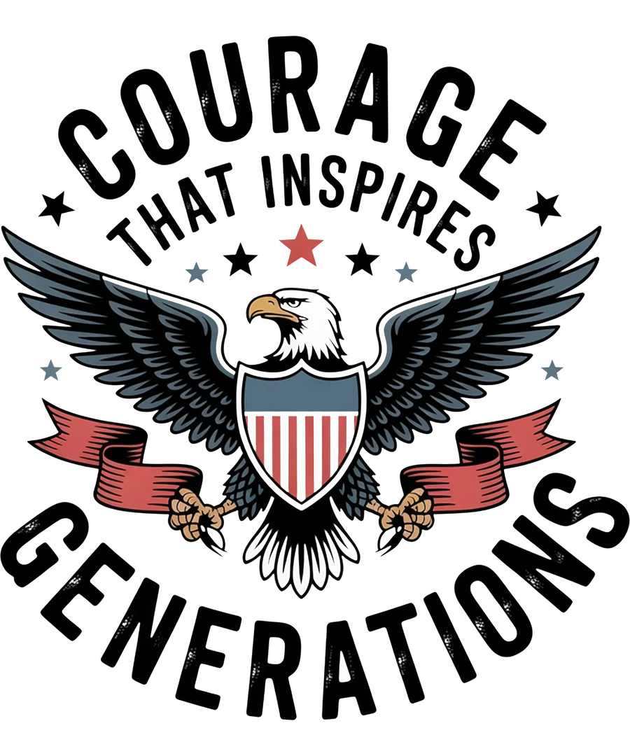 Eagle Courage DTF Transfer Ready to Press