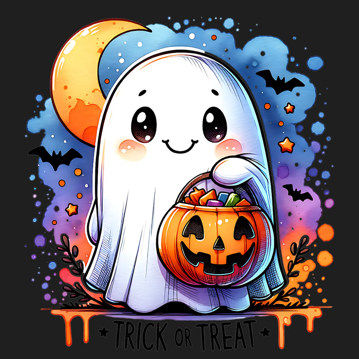 Halloween Ghost DTF Transfer Ready to Press