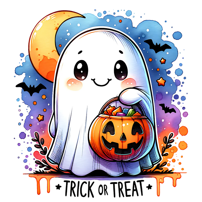 Halloween Ghost DTF Transfer Ready to Press