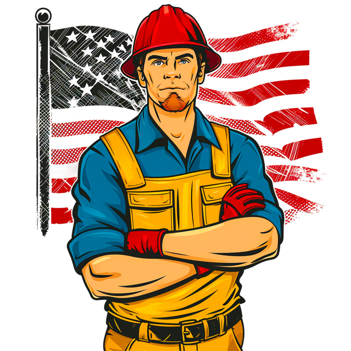 Patriotic Worker DTF Transfer for Apparel
