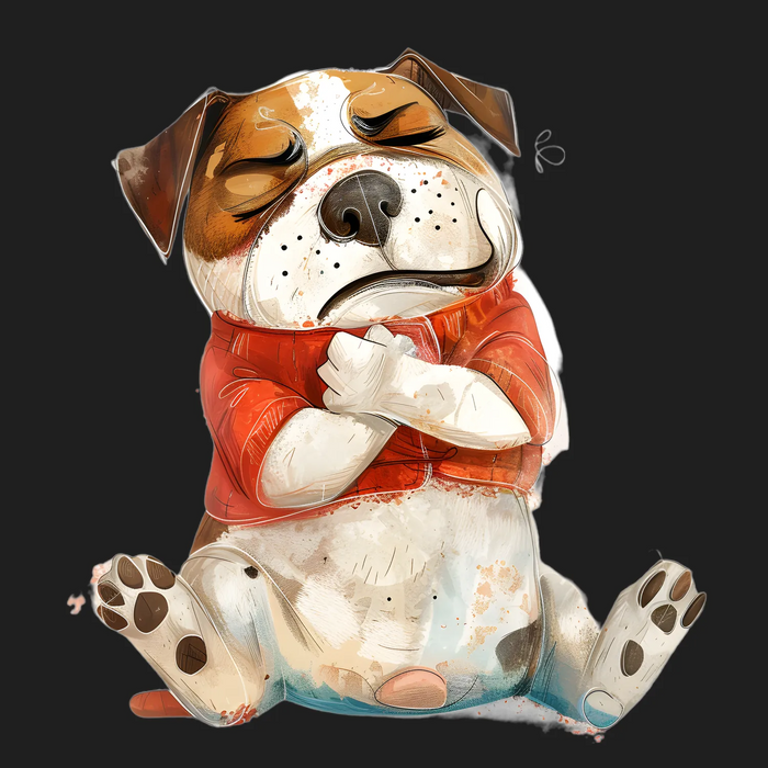 Sleepy Bulldog DTF Transfer Ready to Press