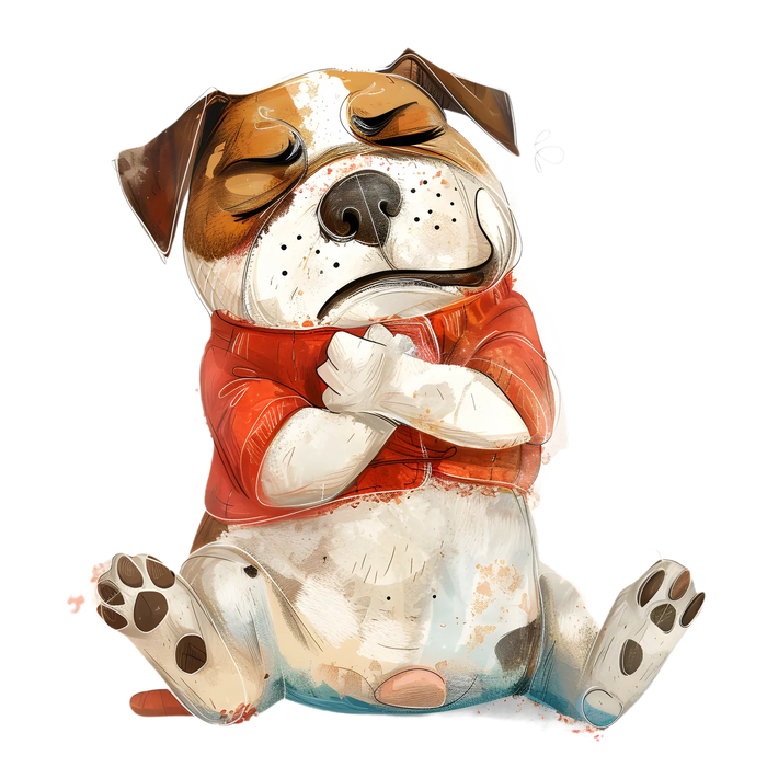 Sleepy Bulldog DTF Transfer Ready to Press