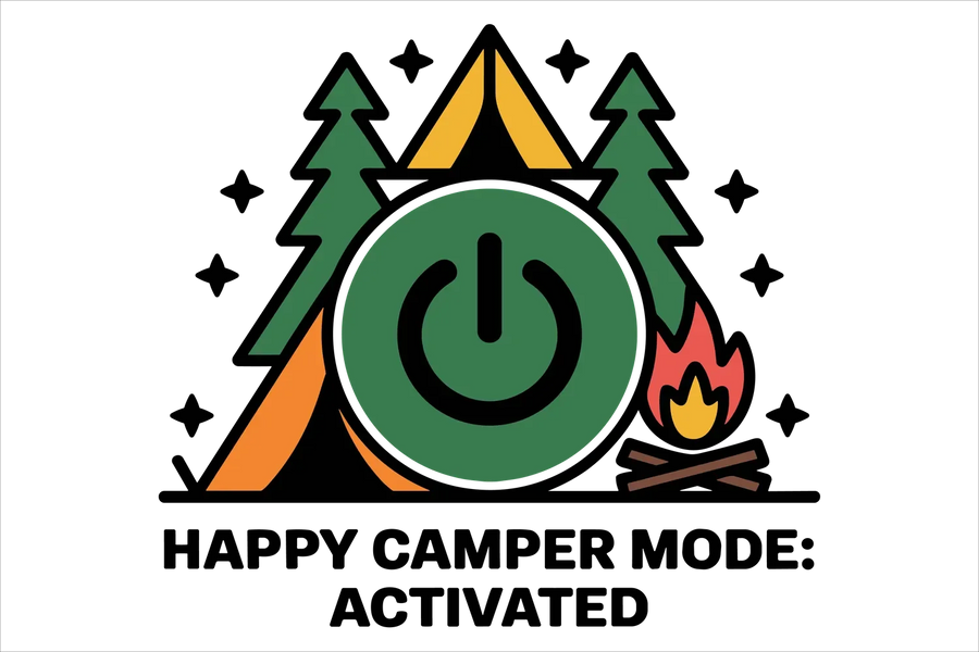 Outdoor-Abenteuer Glücklicher Camper DTF-Transfer