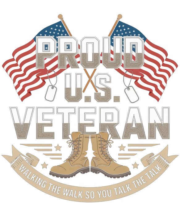 Proud U.S. Veteran DTF Transfer Ready to Press