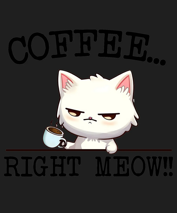 Grumpy Cat Coffee DTF Transfer Ready to Press