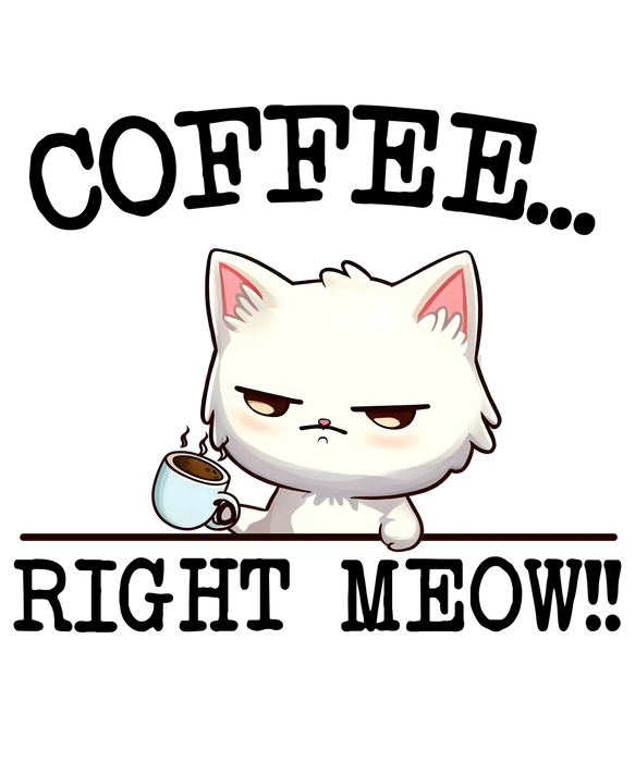 Grumpy Cat Coffee DTF Transfer Ready to Press