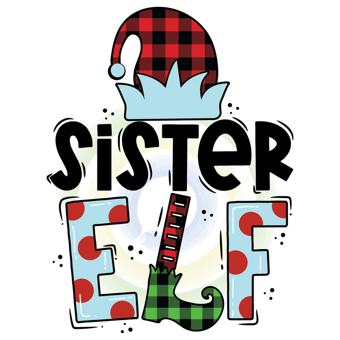 Sister Christmas DTF Transfer Ready to Press
