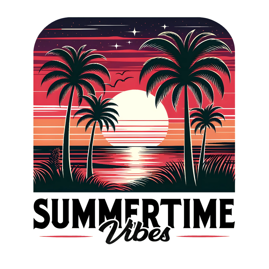 Summertime Vibes Design - DTF Ready To Press