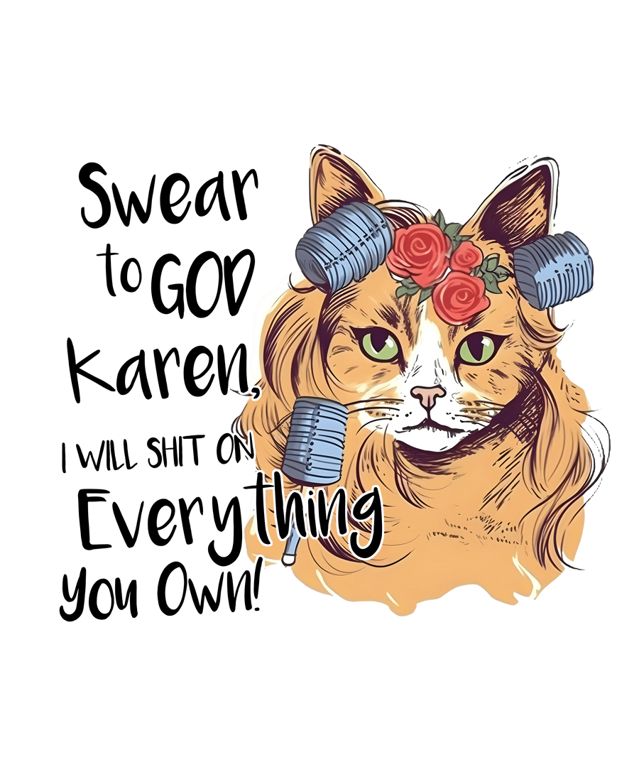 Diseño de gato atrevido: DTF listo para imprimir