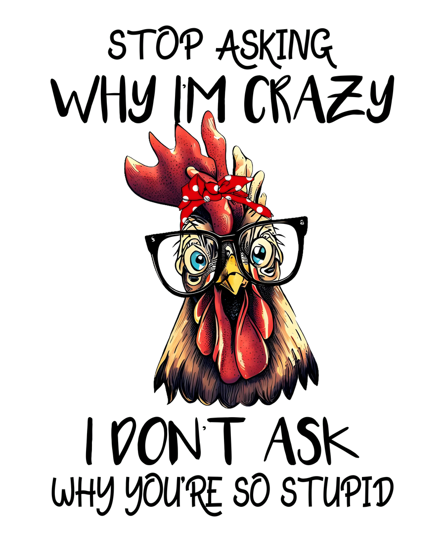 Funny Rooster Design - DTF Ready To Press