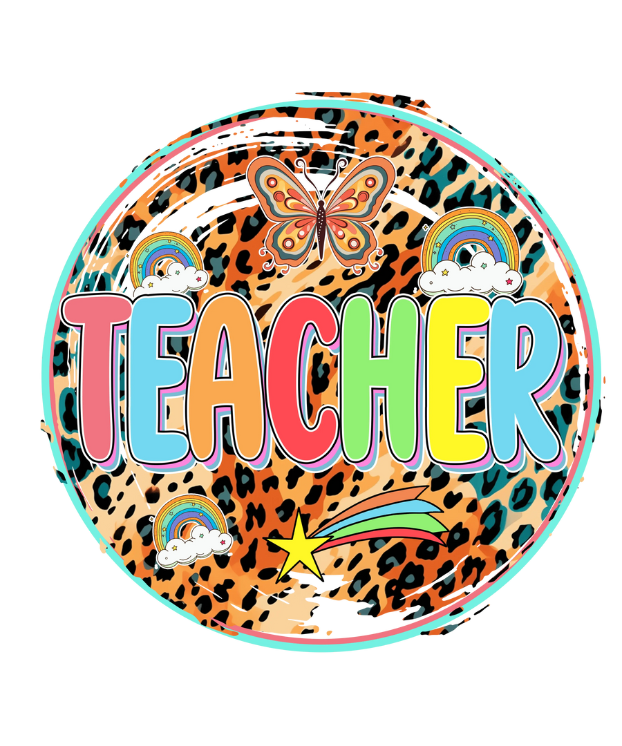 Colorful Teacher Design - DTF Ready To Press