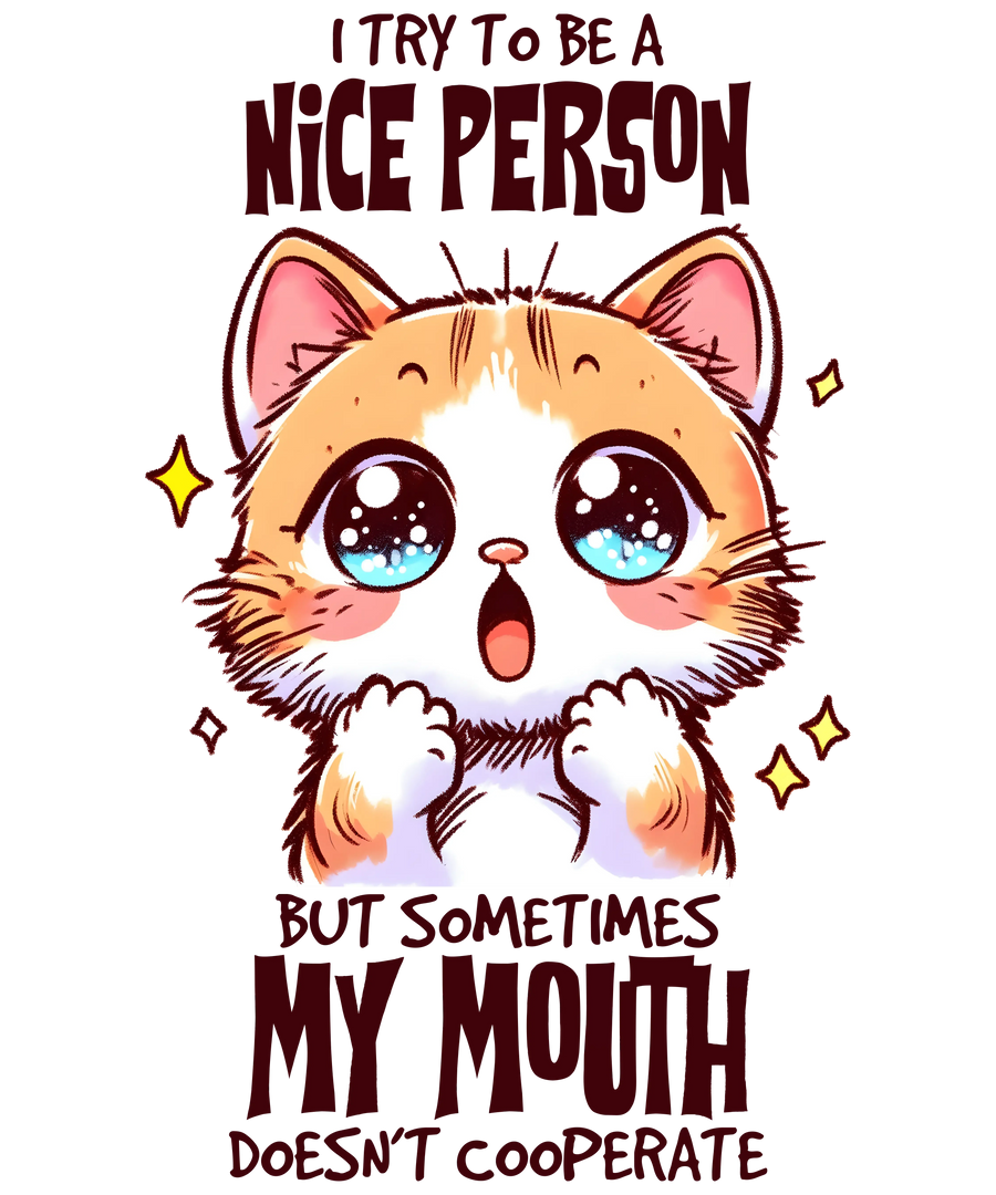 Cute Kitten Design - DTF Ready To Press
