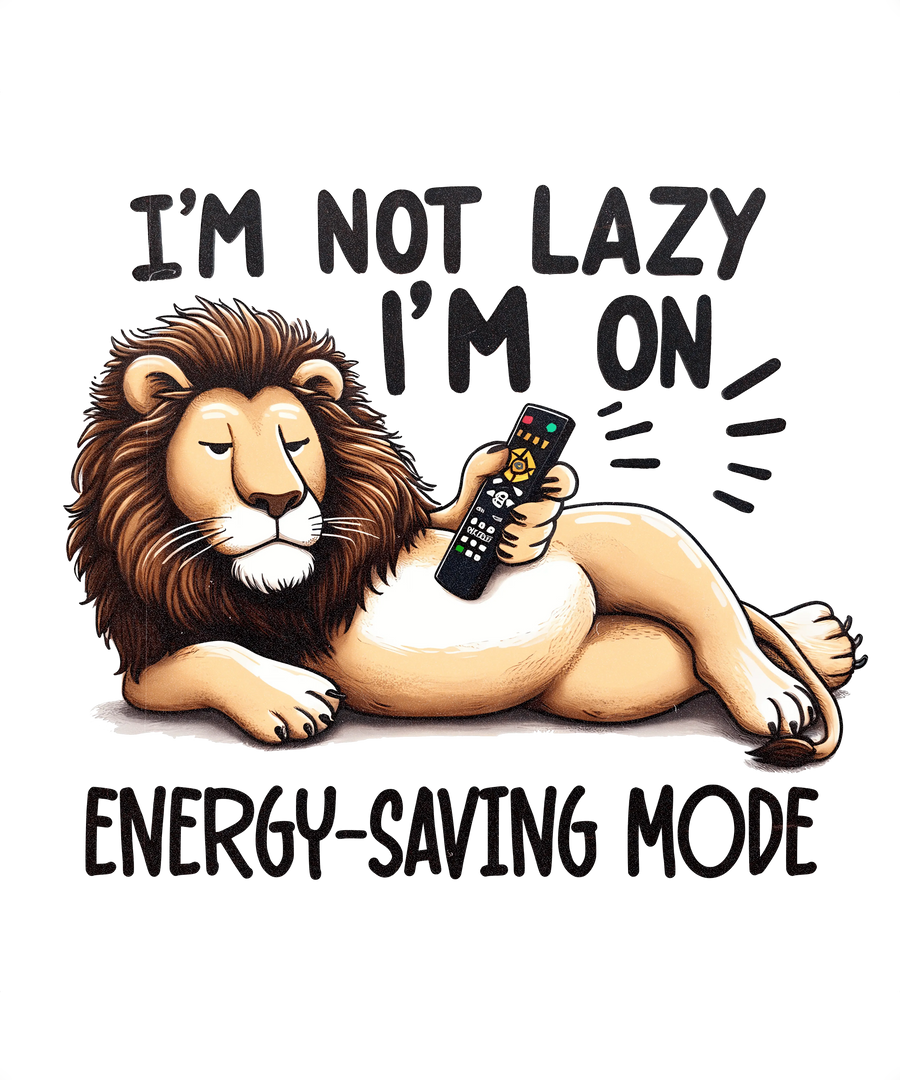 Lazy Leon Design - DTF Ready To Press